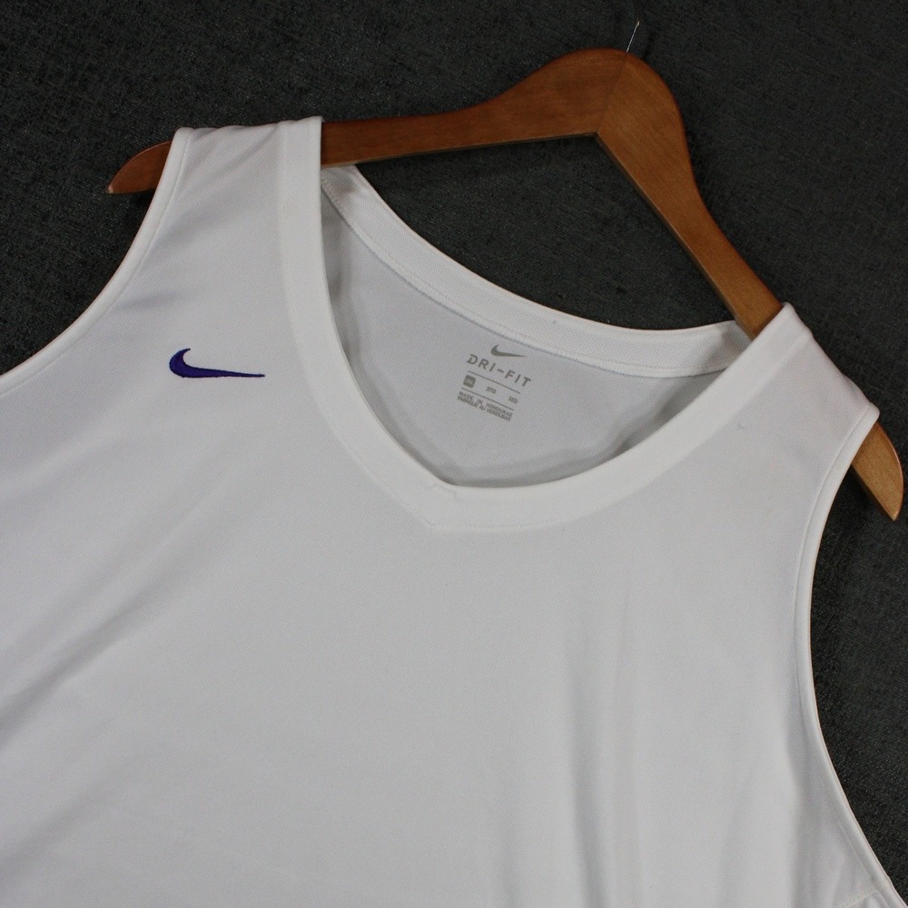 Nike Dri-FIT Basketball Jersey Mens 3XL White Purple Sleeveless Tank Top 0996